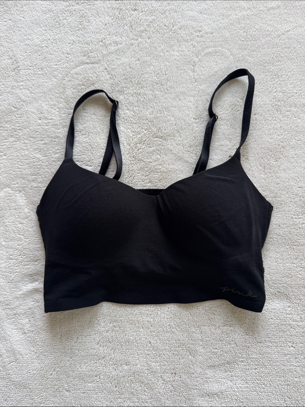 PINK Victoria's Secret Black Seamless Bralette